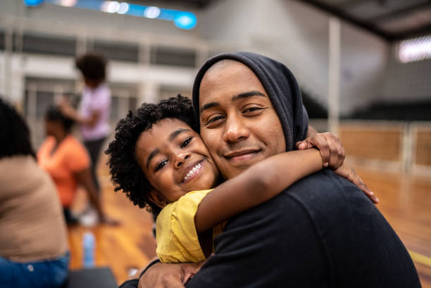 Refugee mother and child